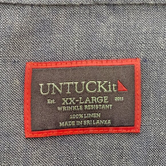 UNTUCKit Wrinkle Resistant Linen Button Down XXL - Picture 5 of 7